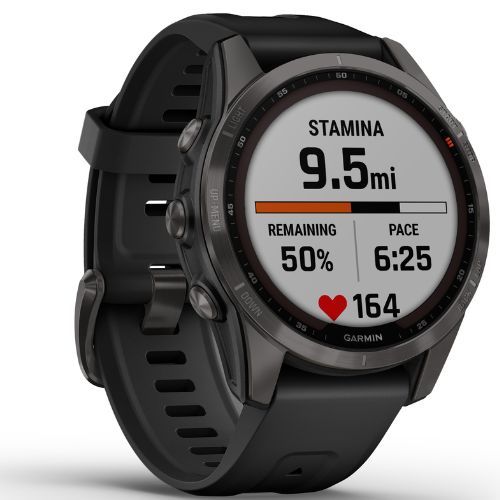 Zegarek Garmin Fenix 7S Sapphire Solar Hrm Elevate Ox czarny 010-02539-25