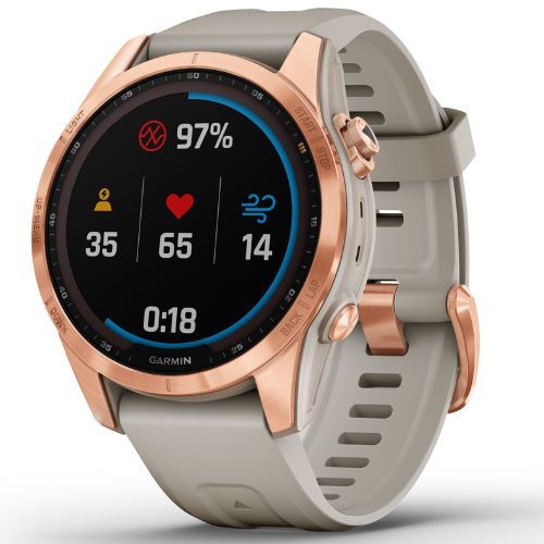 Zegarek Garmin Fenix 7S Solar Hrm Elevate Ox piaskowy 010-02539-11