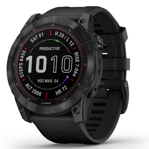Zegarek Garmin Fenix 7X Sapphire Solar Hrm Elevate Ox czarny 010-02541-23