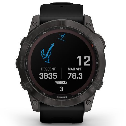 Zegarek Garmin Fenix 7X Sapphire Solar Hrm Elevate Ox czarny 010-02541-11