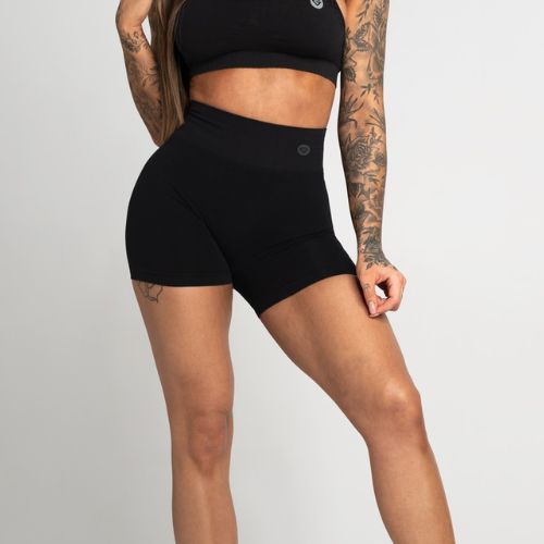 Spodenki treningowe damskie Gym Glamour Seamless black