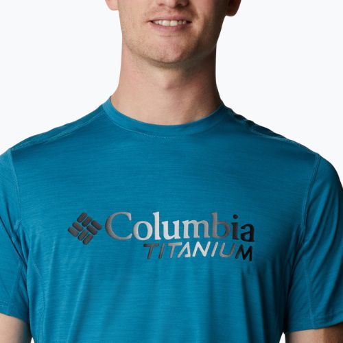 Koszulka trekkingowa męska Columbia Titan Pass Graphic deep marine/titanium burst graphic