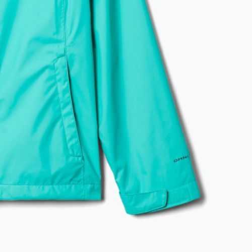 Kurtka przeciwdeszczowa dziecięca Columbia Arcadia electric turquoise
