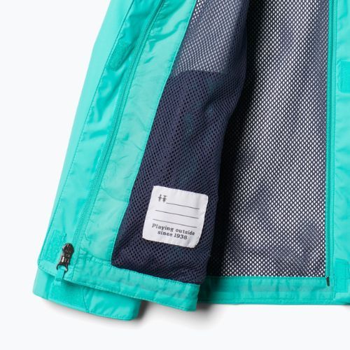 Kurtka przeciwdeszczowa dziecięca Columbia Arcadia electric turquoise