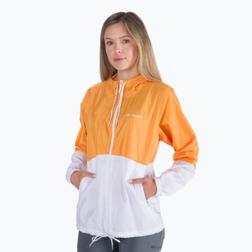 Kurtka przeciwwiatrowa damska Columbia Flash Forward mango/white