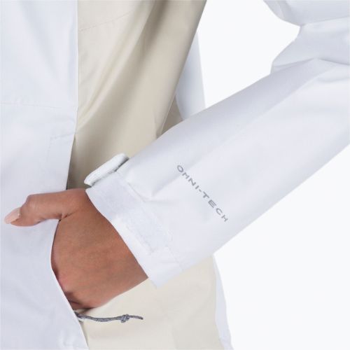 Kurtka przeciwdeszczowa damska Columbia Hikebound white/chalk