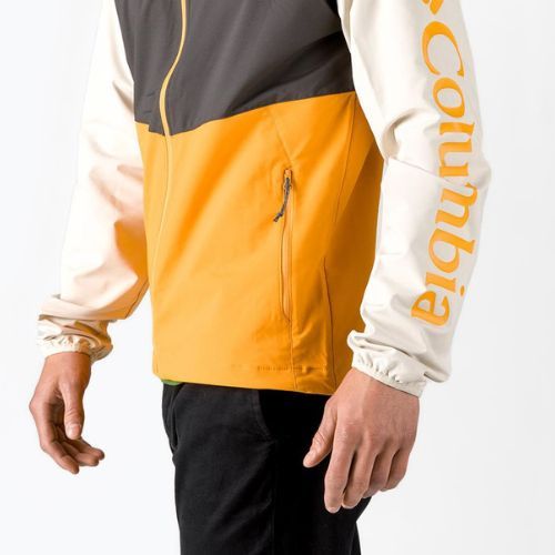 Kurtka softshell męska Columbia Panther Creek mango/shark/chalk
