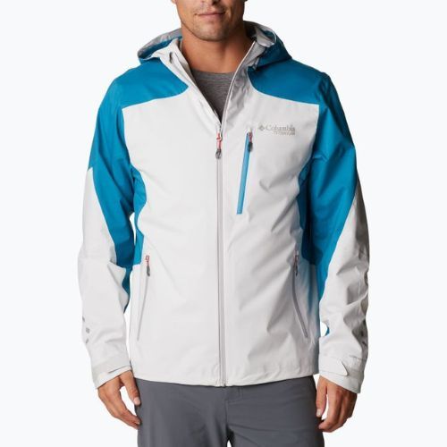 Kurtka przeciwdeszczowa męska Columbia Titan Pass 2.5L nimbus grey/deep marine