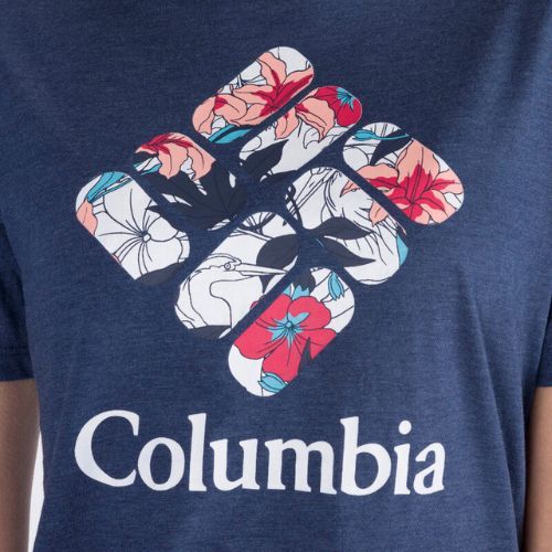 Koszulka trekkingowa damska Columbia Bluebird Day Relaxed nocturnal heather/lakeshore flora