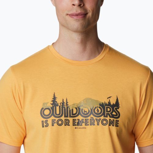 Koszulka trekkingowa męska  Columbia Sun Trek mango/all for outdoors graphic