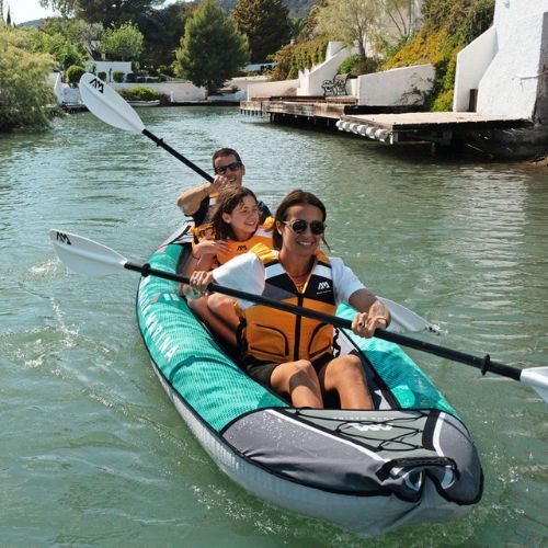 Kajak pompowany 3-osobowy Aqua Marina Laxo Recreational Kayak 12'6" dark green