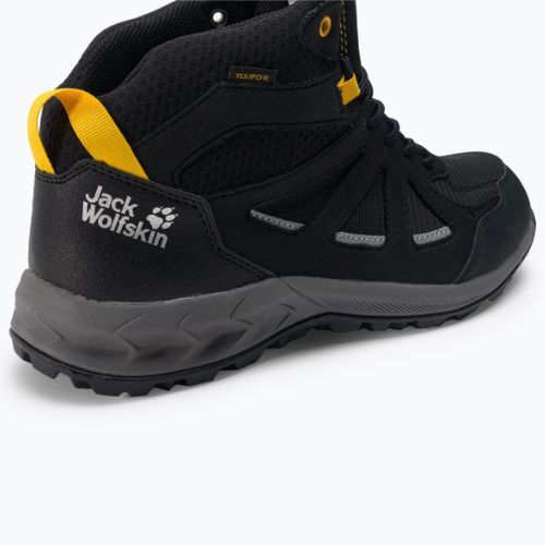 Buty trekkingowe męskie Jack Wolfskin Woodland 2 Texapore Mid black/burly yellow xt