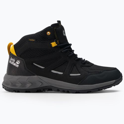 Buty trekkingowe męskie Jack Wolfskin Woodland 2 Texapore Mid black/burly yellow xt