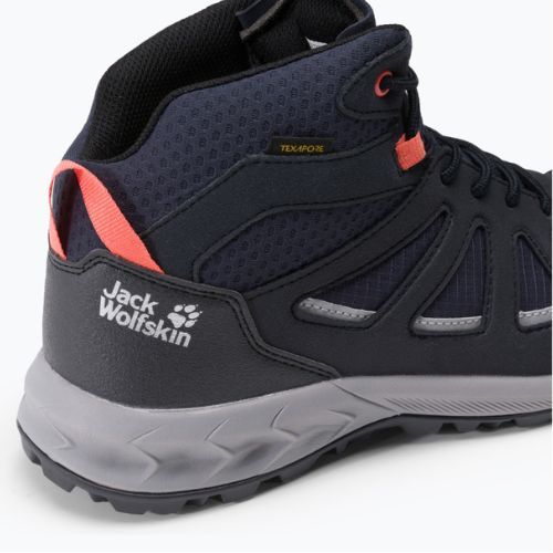 Buty trekkingowe damskie Jack Wolfskin Woodland 2 Texapore dark blue/pink