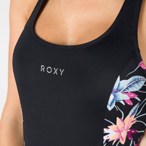 Strój kąpielowy jednoczęściowy damski ROXY Active anthracite/floral flow