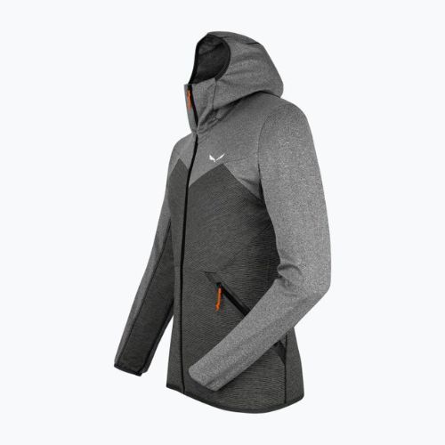 Bluza trekkingowa męska Salewa Puez Melange PL FZ Hoody black out melange