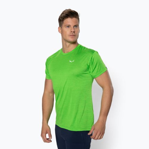 Koszulka trekkingowa męska Salewa Puez Melange Dry pale frog melange