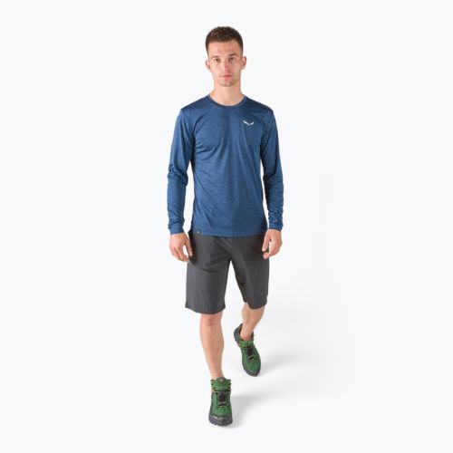 Longsleeve trekkingowy męski Salewa Puez Melange Dry dark denim melange