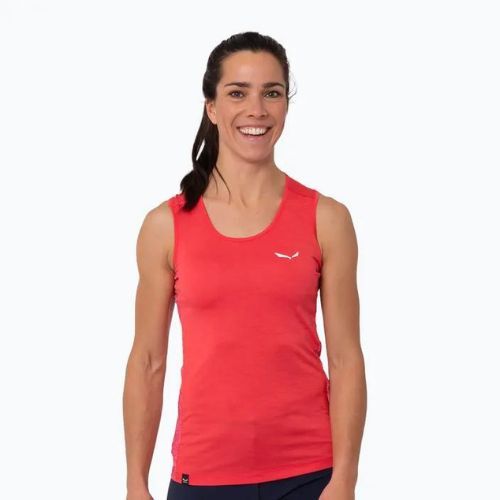 Koszulka trekkingowa damska Salewa Puez Graphic Dry Tank calypso coral melange