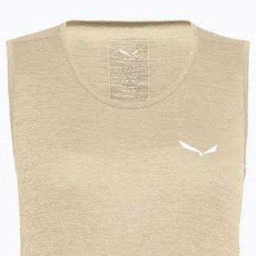 Koszulka trekkingowa damska Salewa Puez Graphic Dry Tank oatmeal melange