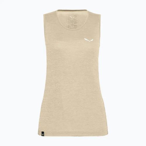 Koszulka trekkingowa damska Salewa Puez Graphic Dry Tank oatmeal melange