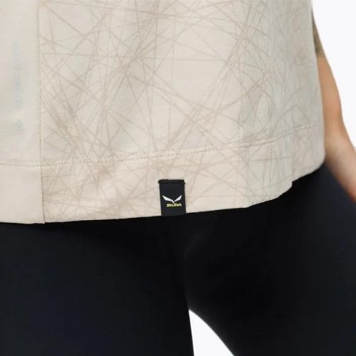 Koszulka wspinaczkowa damska Salewa Lavaredo Hemp Print Tank oatmeal