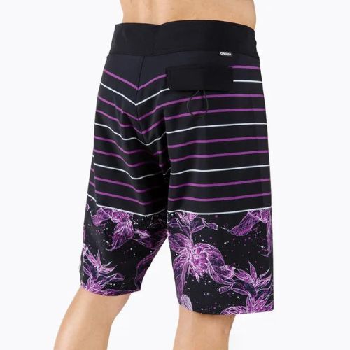 Szorty kąpielowe męskie Oakley Retro Split 21 purple flower/stripe