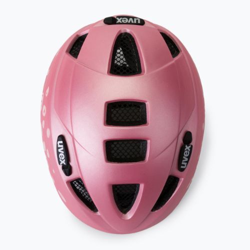 Kask rowerowy dziecięcy UVEX Kid 2 CC pink polka dots matt