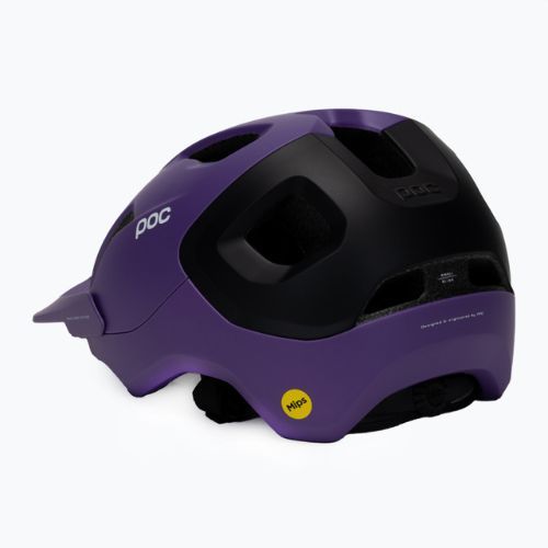 Kask rowerowy POC Axion Race MIPS sapphire purple/uranium black metallic/matt