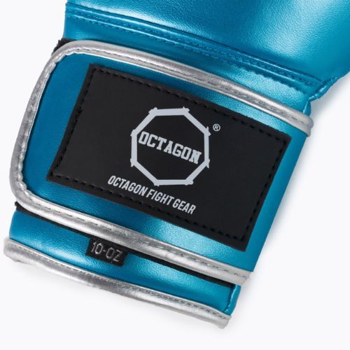 Rękawice bokserskie Octagon metallic blue