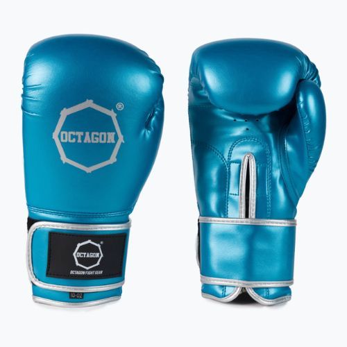Rękawice bokserskie Octagon metallic blue