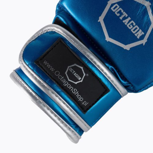 Rękawice grapplingowe Octagon MMA metallic blue