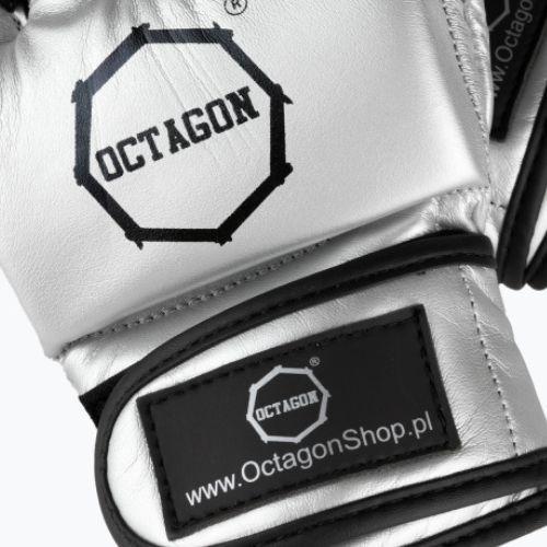 Rękawice grapplingowe Octagon MMA metallic silver