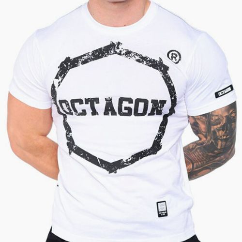 Koszulka męska Octagon Logo Smash white