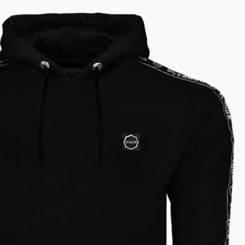 Bluza męska z kapturem Octagon Stripe black