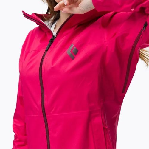 Kurtka przeciwdeszczowa damska Black Diamond Stormline Stretch pomegranate