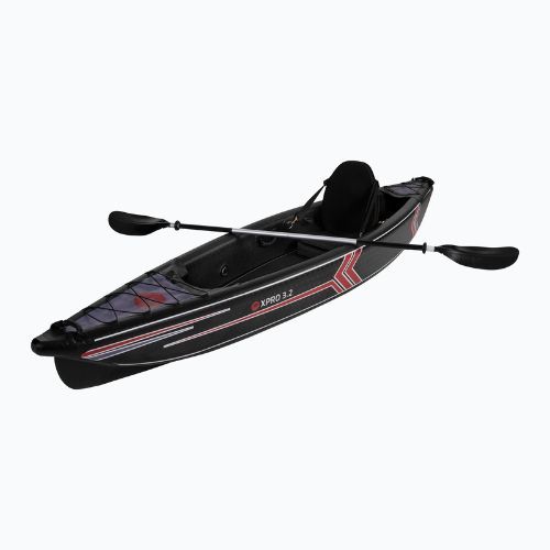 Kajak pompowany wysokociśnieniowy 1-osobowy Pure4Fun Dropstitch 1 P 320 cm black/red/white