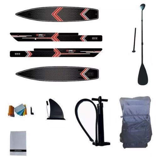 Kajak/SUP hybryda 1-osobowy Pure4Fun Dual Purpose 380 cm black/red/white