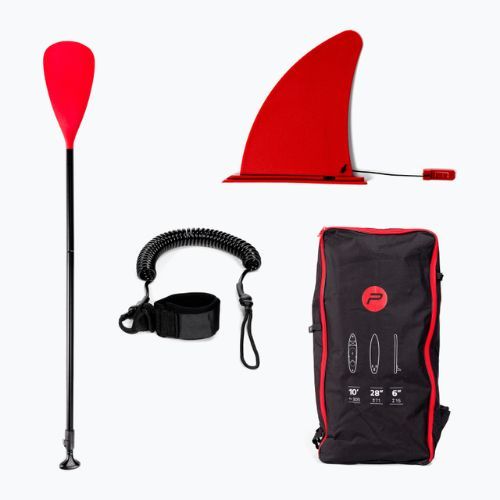 Zestaw deska SUP pompowana Pure4Fun Basic SUP 10'0" 305 x 71 x 15 cm white/black/red/grey