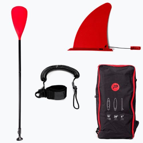 Zestaw deska SUP pompowana Pure4Fun Basic SUP 10'0" 305 x 71 x 10 cm white/black/red/grey