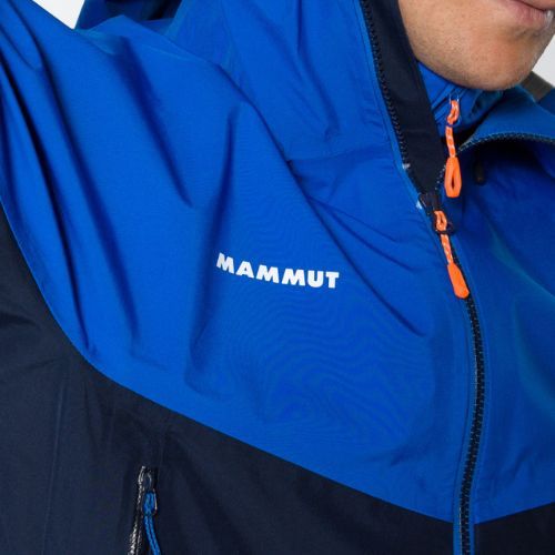 Kurtka przeciwdeszczowa męska Mammut Crater HS Hooded marine ice