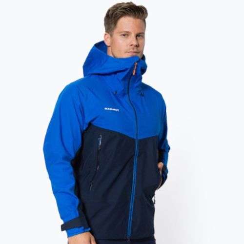 Kurtka przeciwdeszczowa męska Mammut Crater HS Hooded marine ice