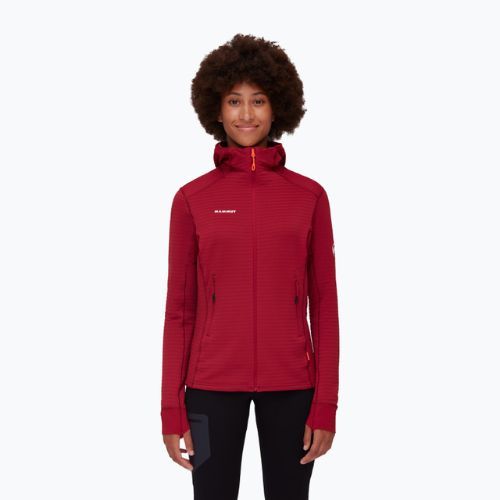 Bluza trekkingowa damska Mammut Aconcagua Light ML Hooded blood red
