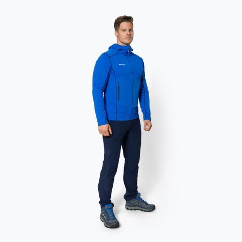 Bluza trekkingowa męska Mammut Aconcagua Light ML Hooded ice marine