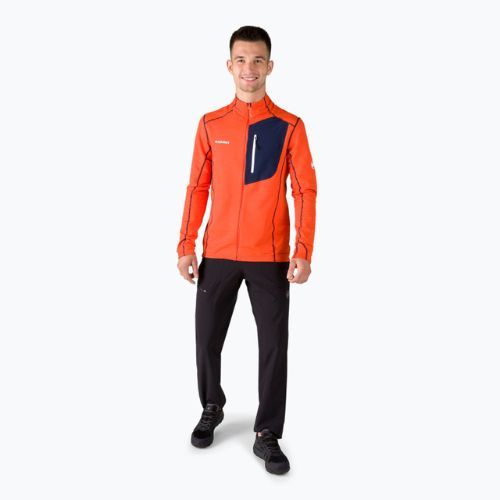Bluza trekkingowa męska Mammut Aconcagua Light ML Hooded hot red marine