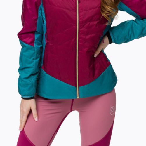 Kurtka hybrydowa damska La Sportiva Across Primaloft red plum topaz
