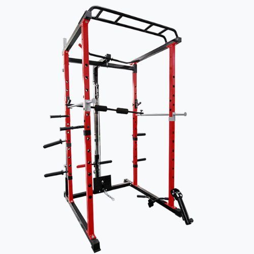 Klatka treningowa Pure2Improve Powerrack czerwono-czarna P2I820000