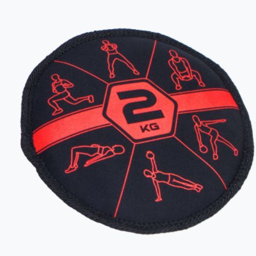 Worek z piaskiem 2 kg Pure2Improve Sandbell czarno-czerwony P2I201210