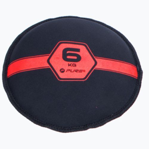 Worek z piaskiem 6 kg Pure2Improve Sandbell czarno-czerwony P2I201230