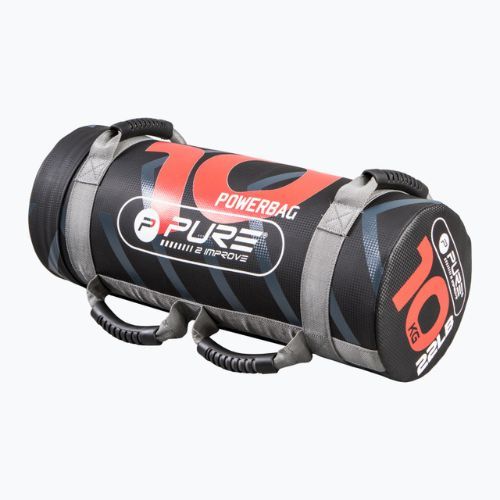 Worek treningowy 10 kg Pure2Improve Power Bag czerwono-czarny P2I201720